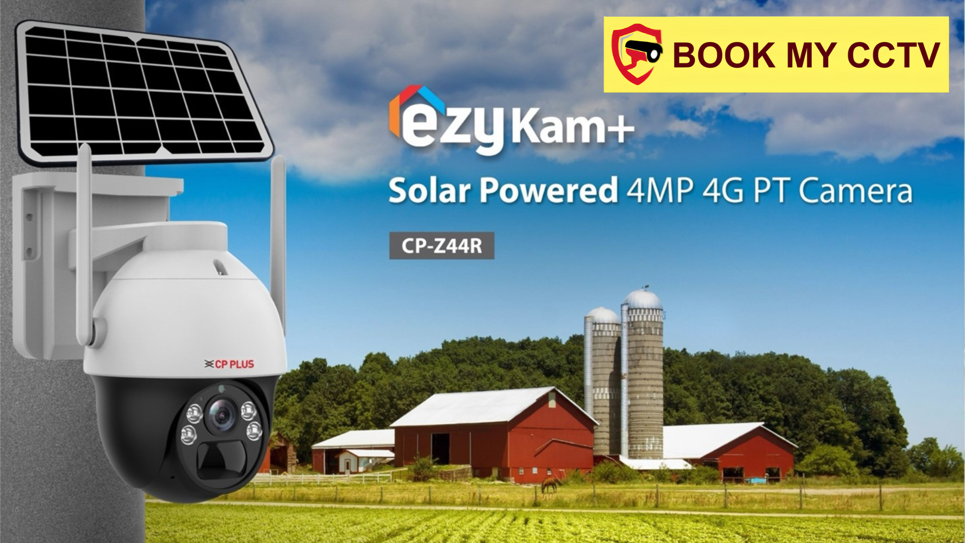 CP PLUS solar-powered 4G camera